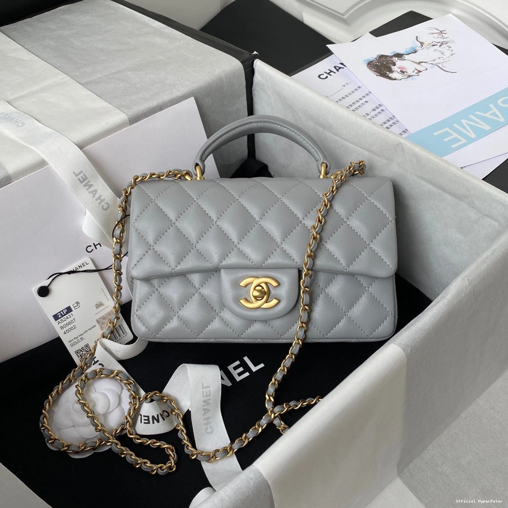 Hyper Peter MINI TOP HANDLE CHANEL WITH FLAP BAG 0802
